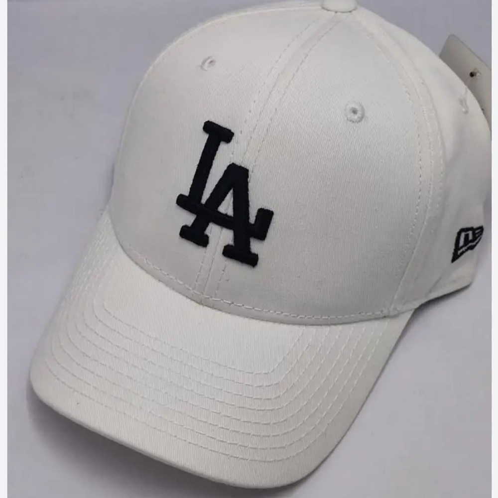 LA dodgers hat cap white black baseball adult adjustable ponytail NWOT - Picture 2 of 4